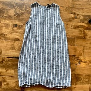 Willie Smith linen striped sleeveless dress Sz 10